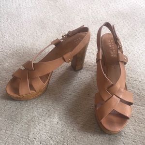 Barney’s New York tan platform sandals